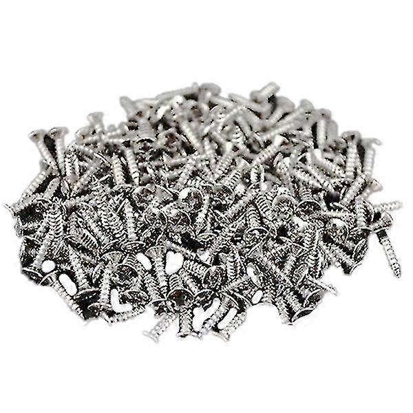 100st Gitarr Pickguard Skruvar För Fender Strat/tele Gitarr Silver