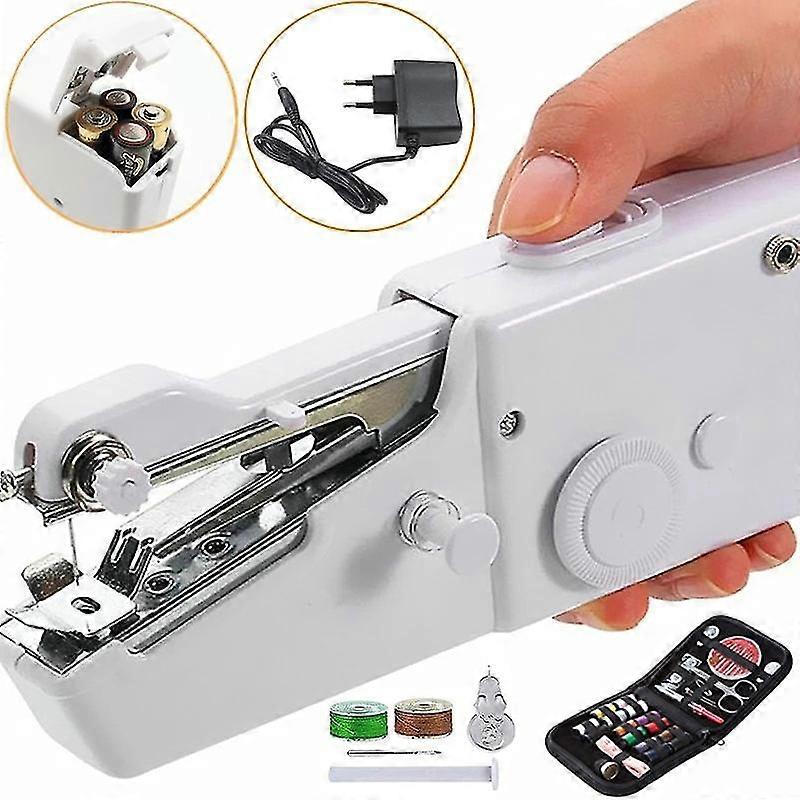 Small Sewing Machine Portable Handheld Manual Mini Sewing Machine Household Needlework Cordless Handwork Tools Accessories