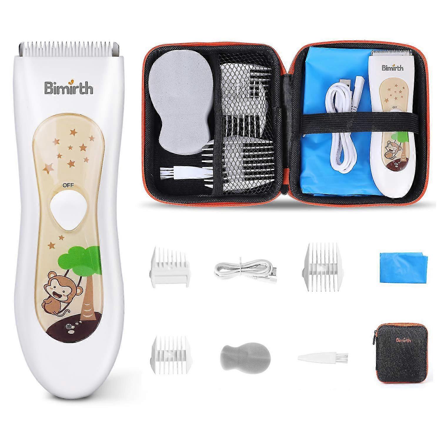 Tondeuse à cheveux pour bébé à faible bruit imperméable à l’eau avec sac de rangement