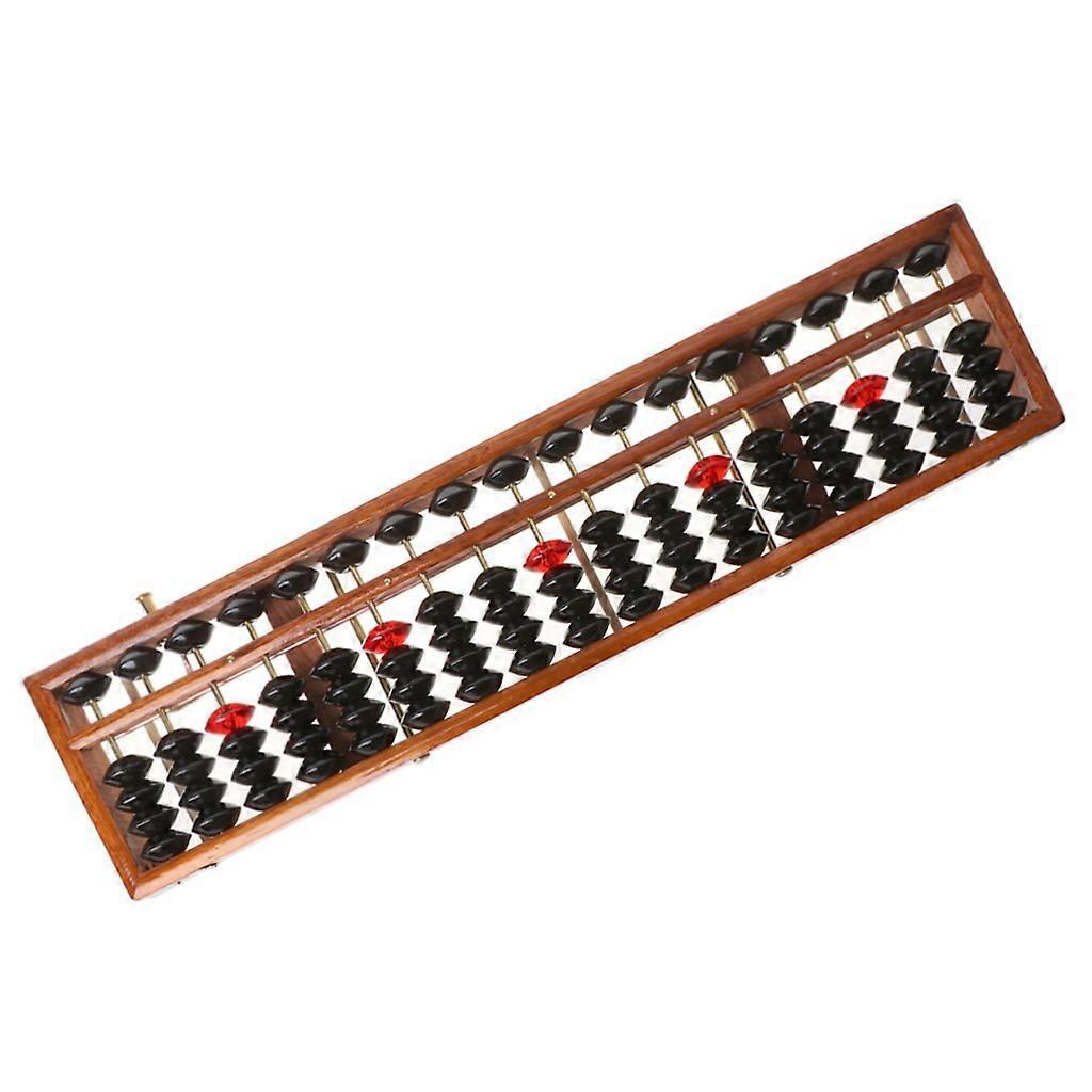 17 Digits Wooden Soroban Standard Abacus Chinese Calculator Counting Math Learni