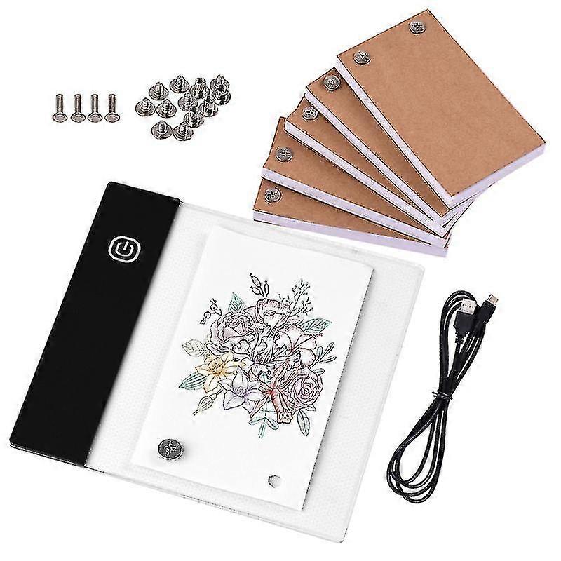 yougang130 * 130mm فليب بوك كيت مع وسادة إضاءة صغيرة LED Lightbox تصميم الكمبيوتر اللوحي مع ثقب 300 ورقة فليببوك ورقة مسامير تجليد لرسم تتبع أ