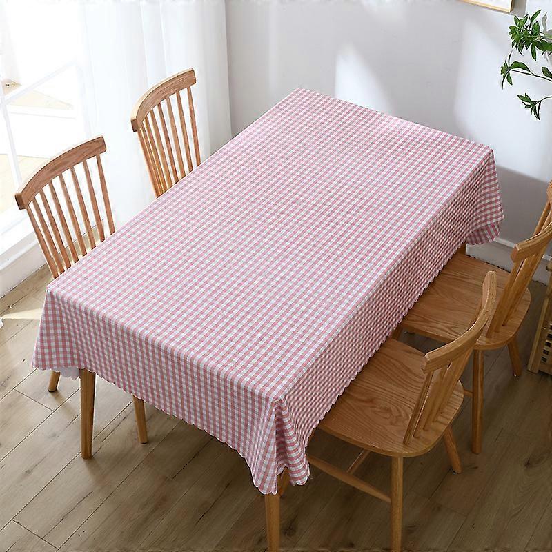 Pvc tablecloth waterproof large plaid table cloth dustproof tablecloth