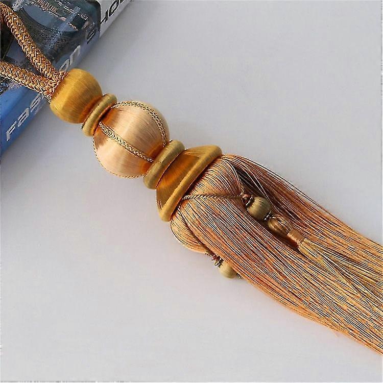 1 Pair Curtain Tiebacks Holdbacks Clip Binding Rope Tie Backs Handmade Tassel Tiebacks Home Window Decorative