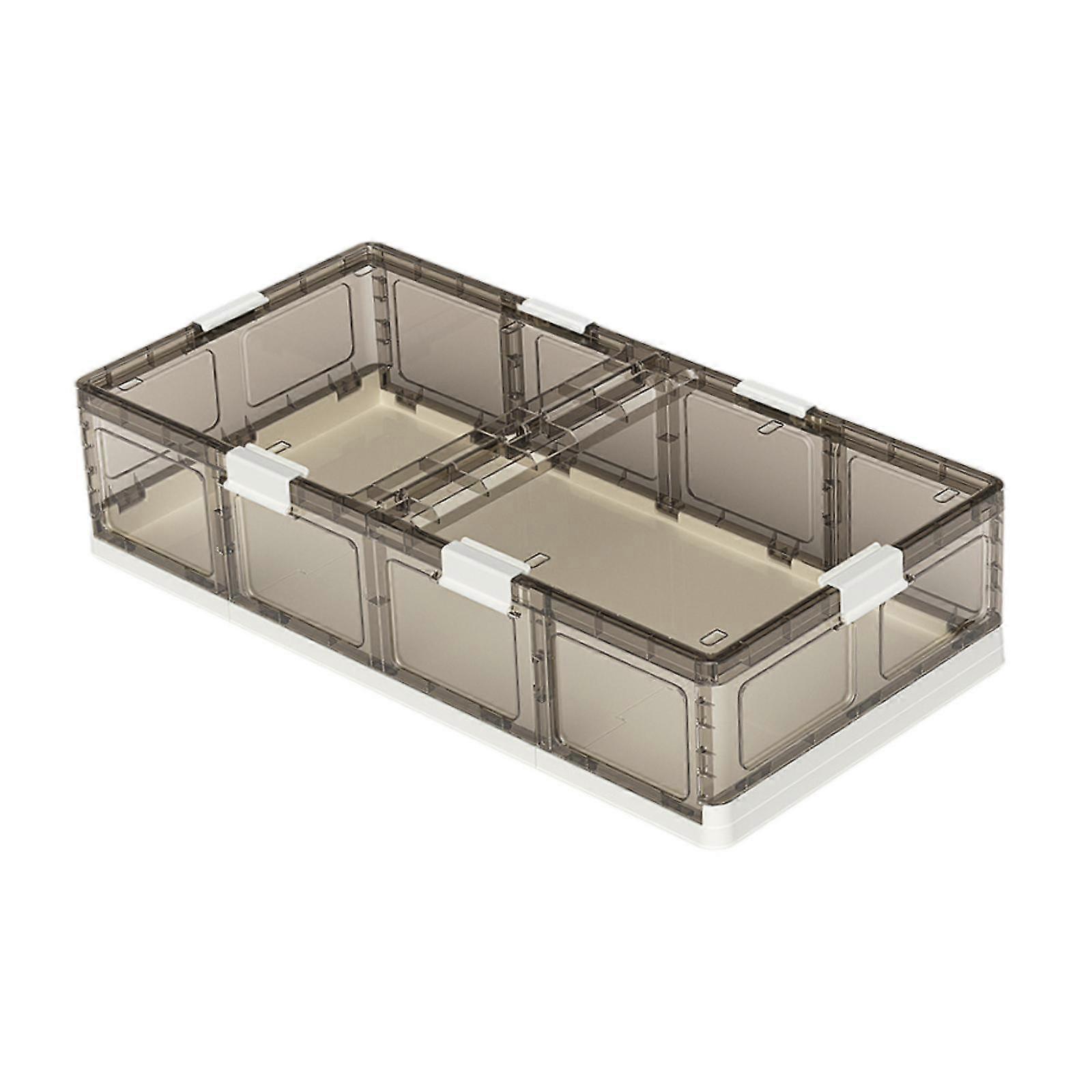 Under Bed Foldable Storage Box Clear Container for Apartment Study Room Home