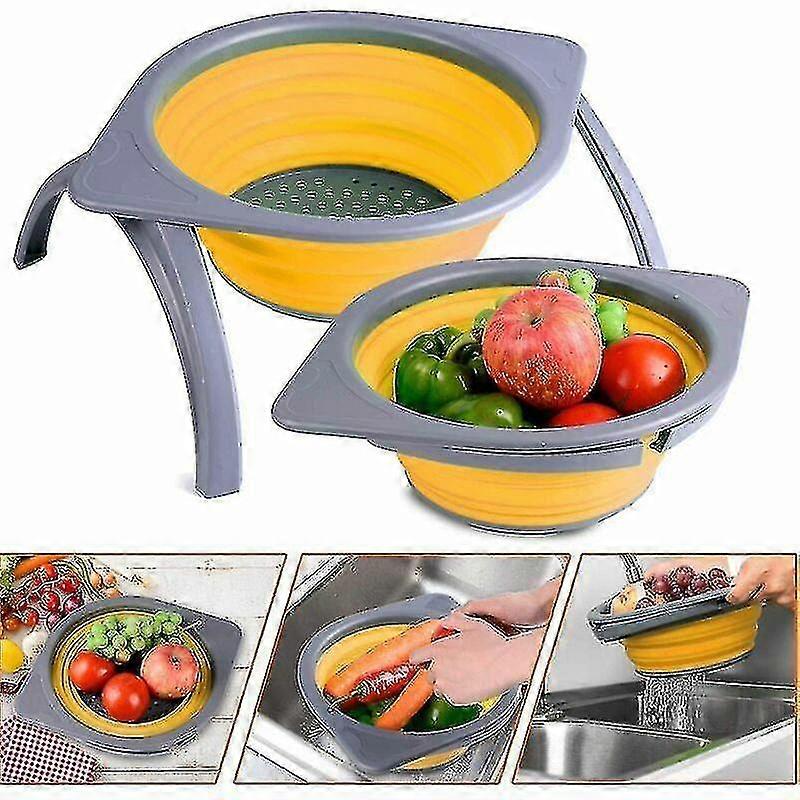 Collapsible Kitchen Colander (yellow)