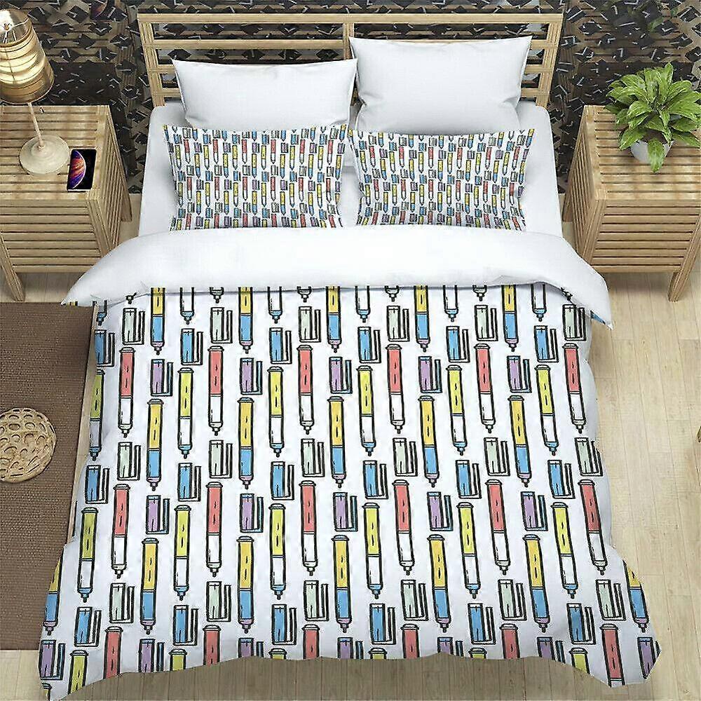 v2539 Bed Sheets Simple Grid Print Pattern   Duvet Cover Set Home Textiles Children Bed Sheets IU2539