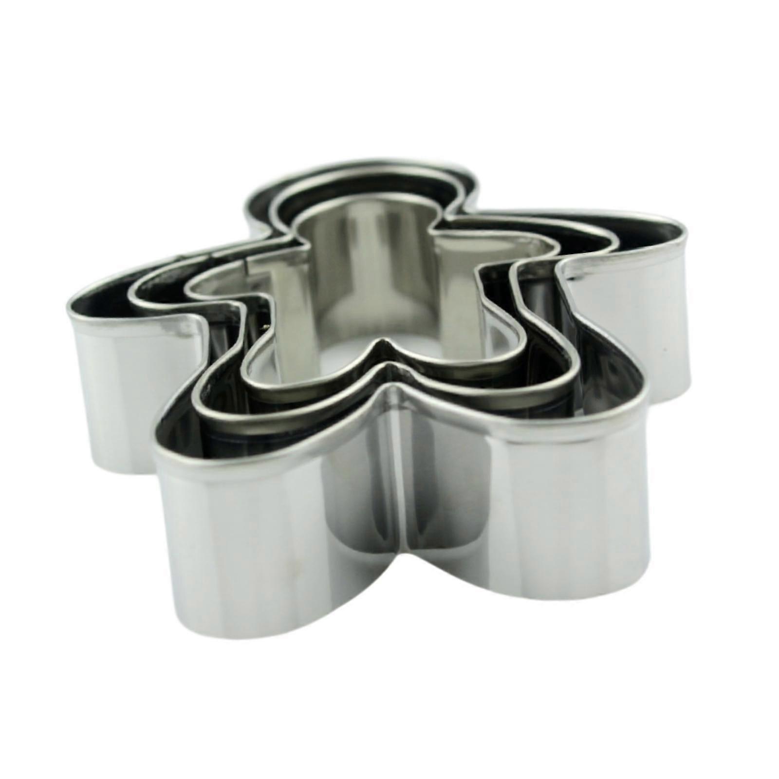 3x Gingerbread Cookie Cutter Set Pastry Maker for Pancakes Baking Cheese