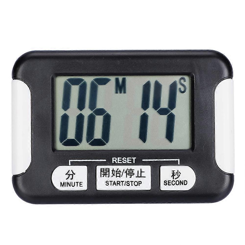 Large Display Timer & Countdown Timer Kitchen Timer Alarm Clock with Magnetic Absorption -Black