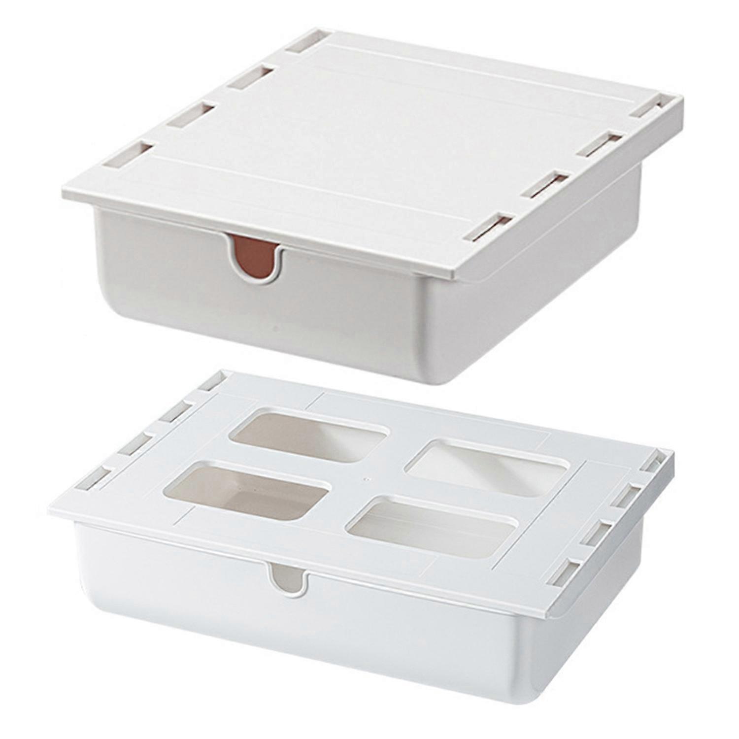 1/2Pcs Storage Box Multifunctional Self-Adhesive Organizer Large Capacity Smooth Edge Burr Free