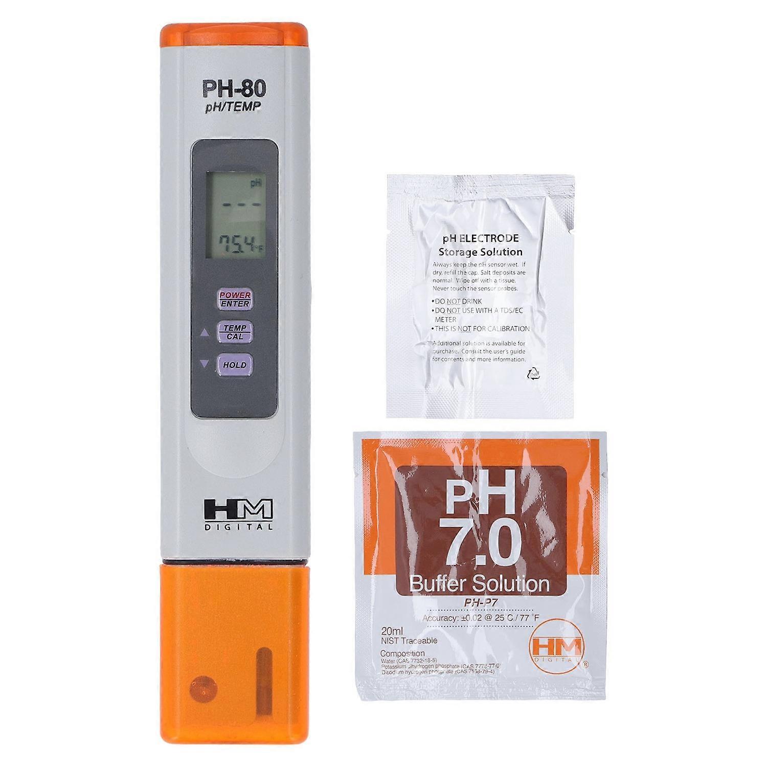 Water Quality Tester 2 in 1 PH Temperature Meter Auto Shutdown Digital Display for Planting