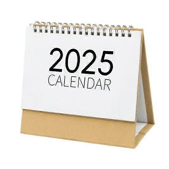 2025 Desk Calendar Small Stand Up Double-Coil Binding Monthly Calendar Daily
