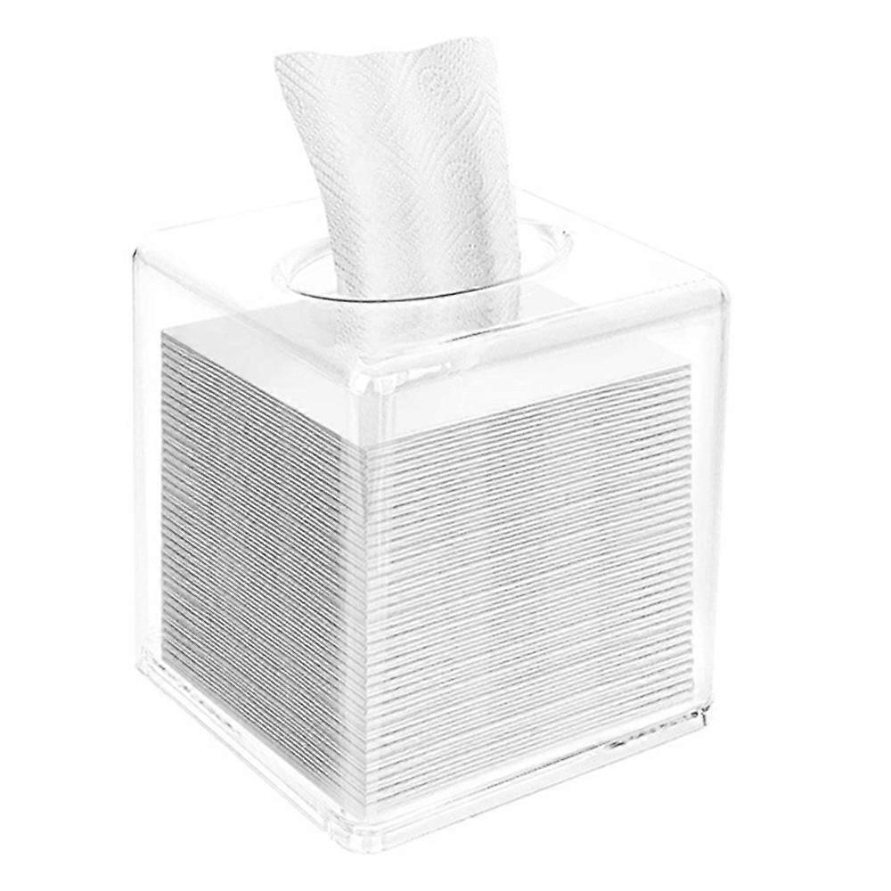 Acrylic square tissue box transparent creative paper box household simple tissue box