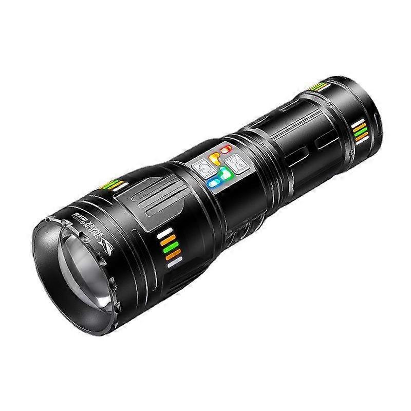 Variable Focus, Ultra Long Endurance, High Brightness Flashlight, Outdoor Strong Light, Long Range, Color Night Light, Aluminum Alloy Flashlight