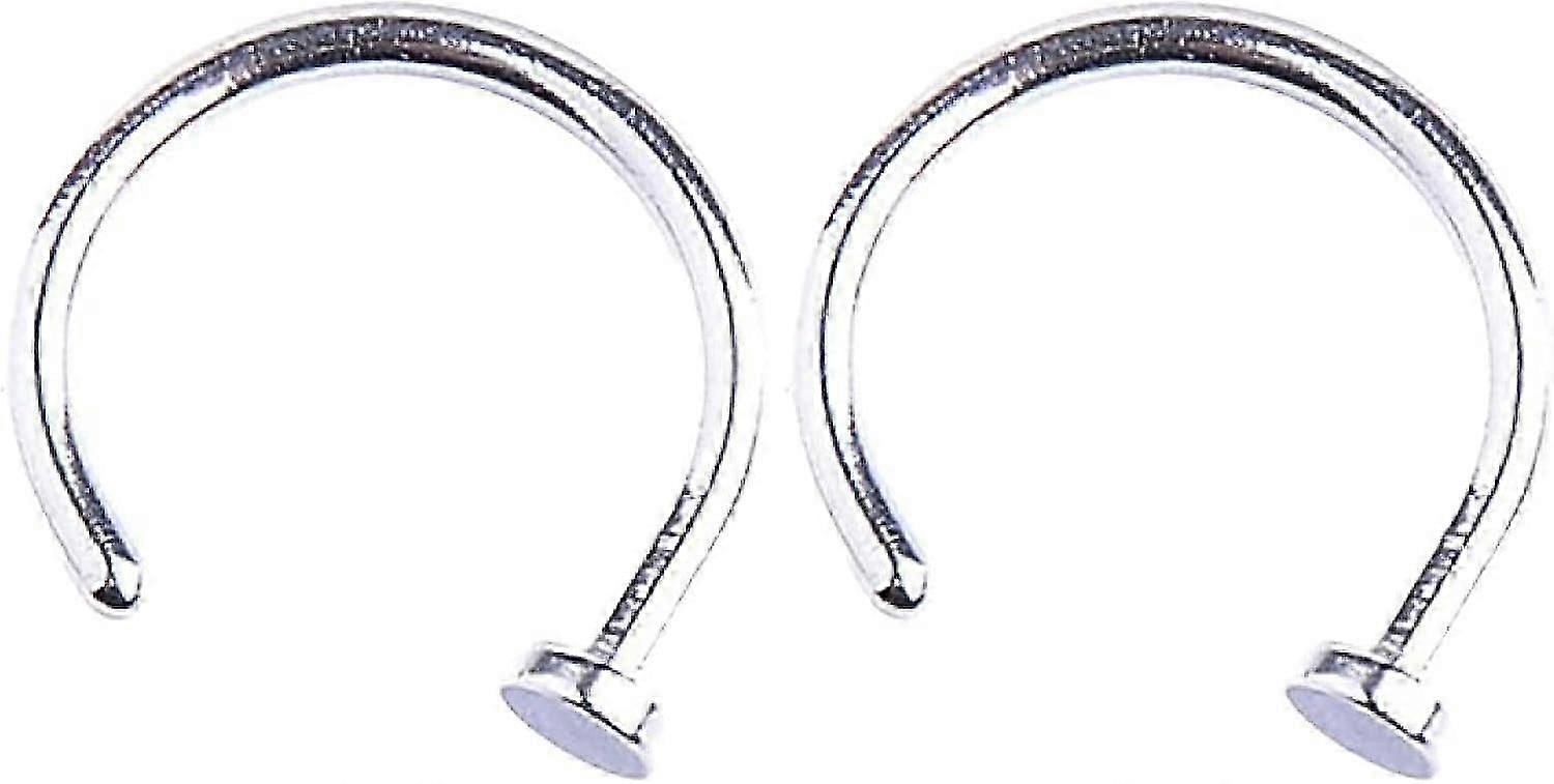 Fake Nose Rings,10/6/2Pcs Stainless Steel Nose Open Ring Body Piercing Stud Unisex Jewelry