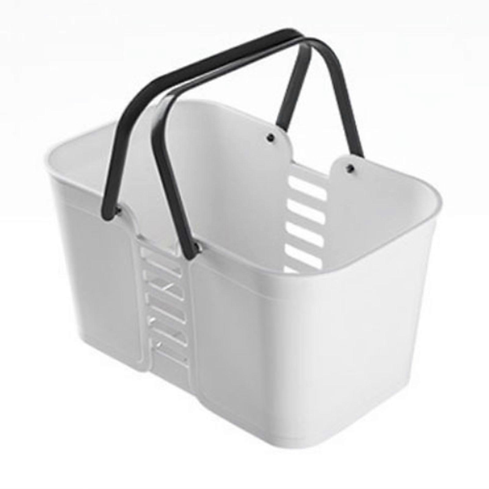 Bathroom Storage Basket Plastic Handheld Large Capacity Draining Thickened Heightened Square Toiletry Basket