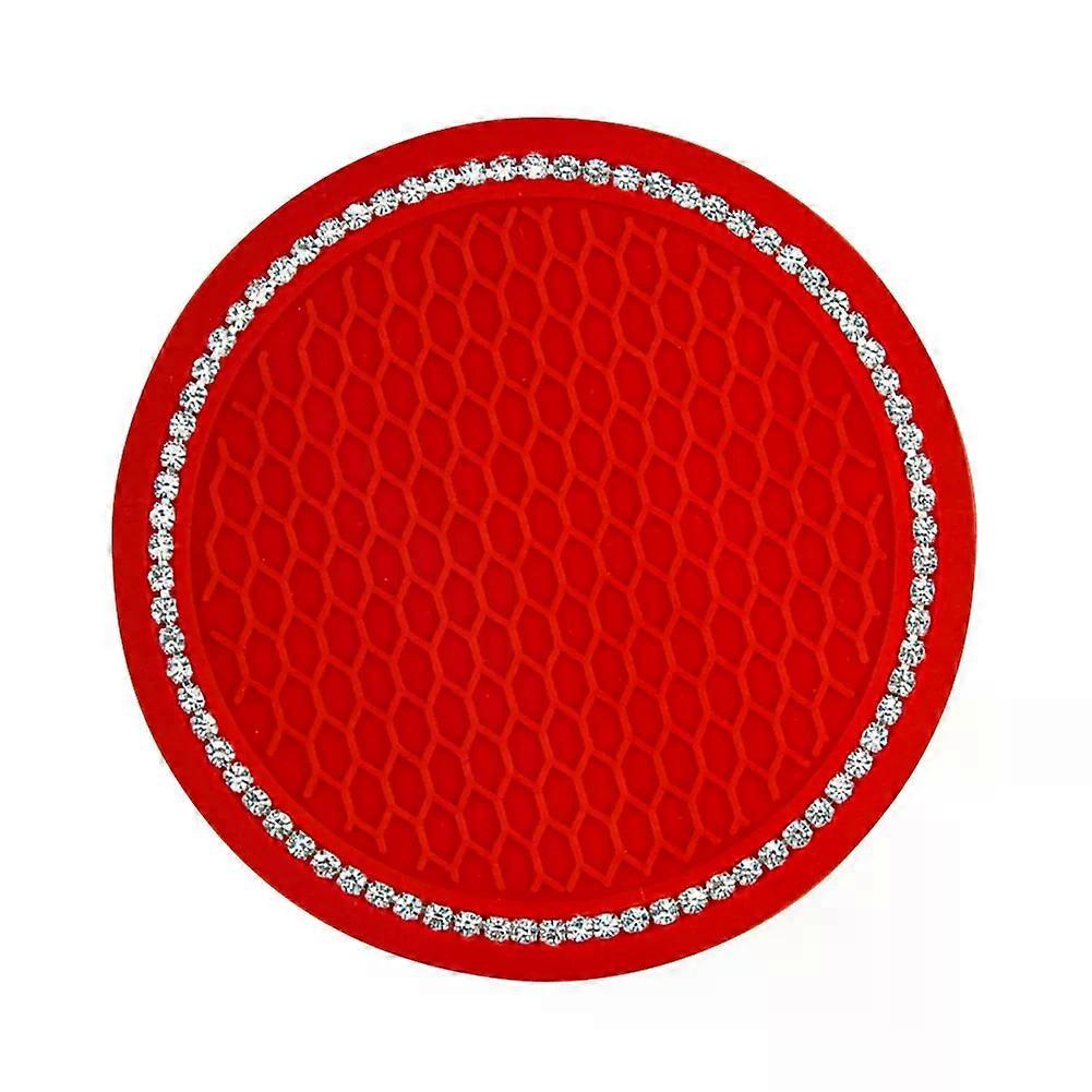 Autó csúszásmentes Vízcsésze betét Gyémánt strasszos bling dekoráció automatikus belső csésze palack csúszásgátló gumiszőnyeg autó kiegészítők