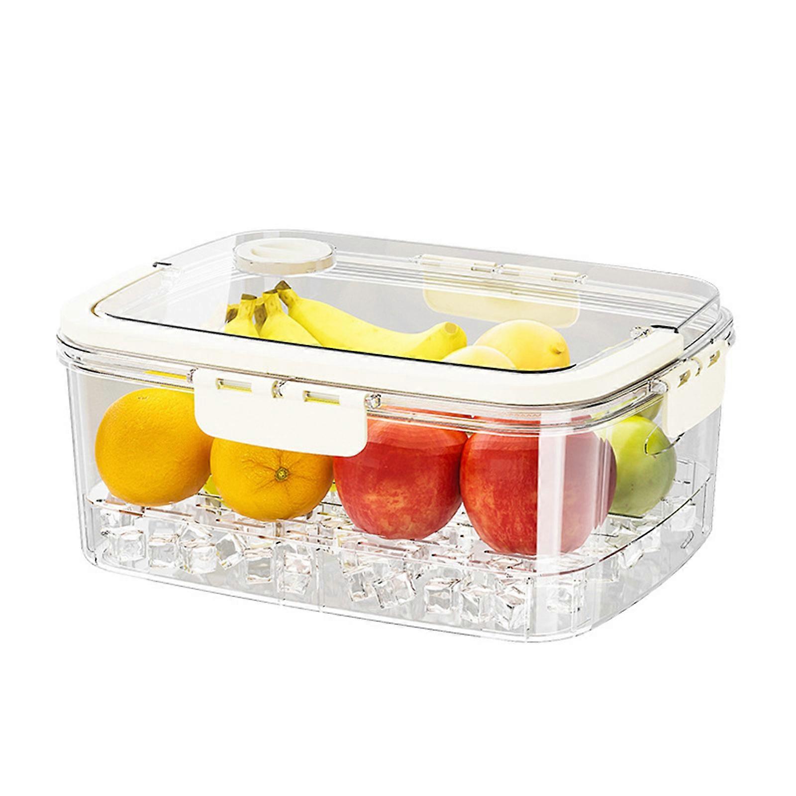 Fridge Storage Box Set with Handles Sturdy Clear Fridge Storage Solution with Lids Stackable Organizers for Kitchen