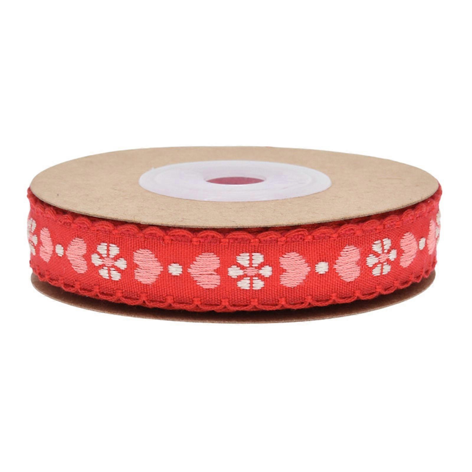 Ziua Îndrăgostiților Panglică Floare Inimă Panglică 5Yard pentru Ziua Îndrăgostiților Împachetare Cadouri Decorațiuni Nuntă DIY Coroană Meșteșug