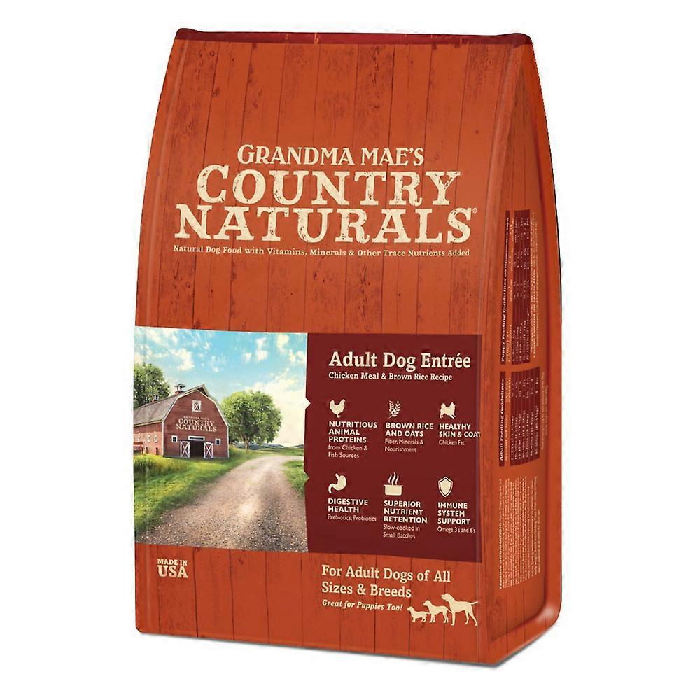 Grandma Mae's Country Naturals Premium全天然成人干狗粮,鸡肉和米饭,4磅
