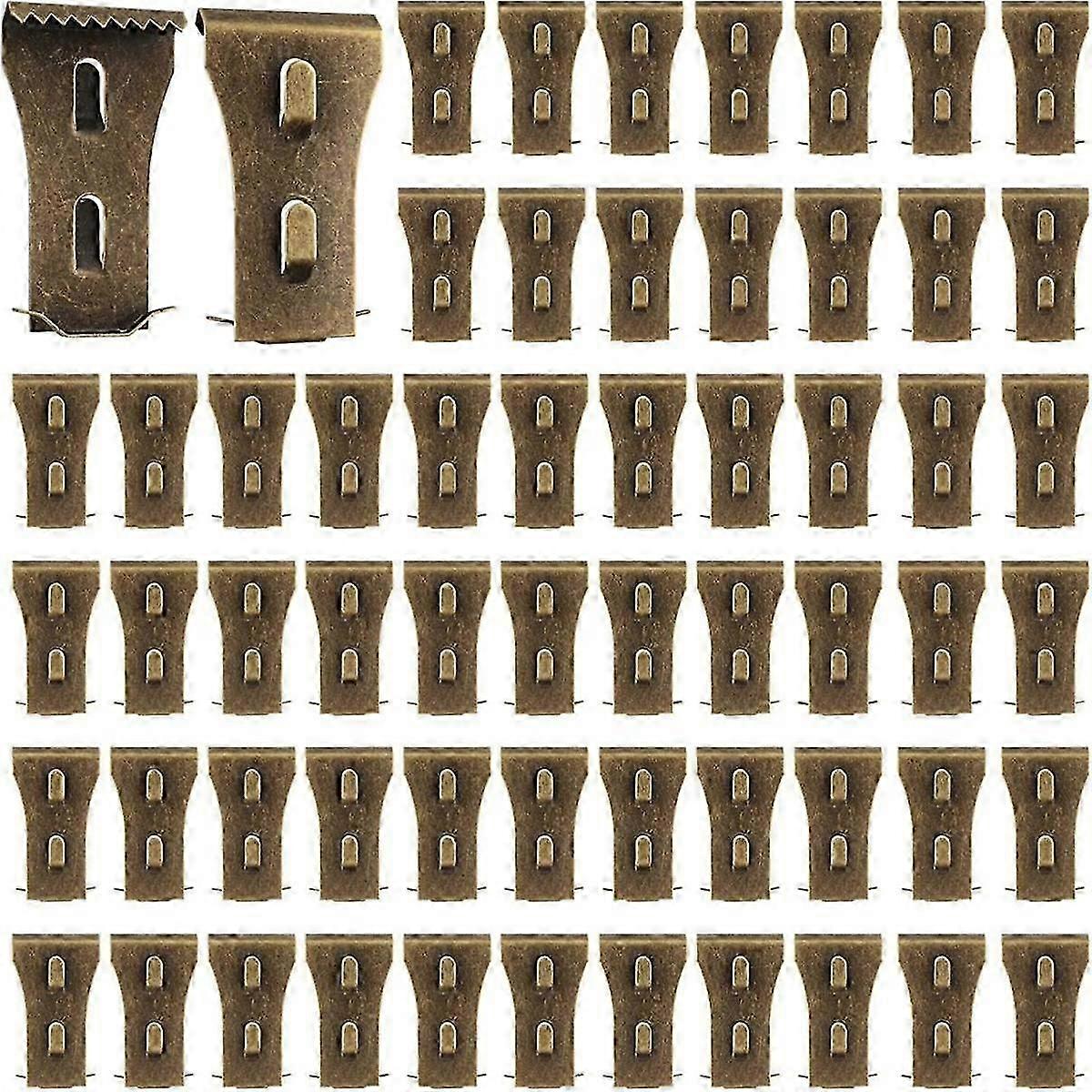 60Pcs Brick Wall Clips for Hanging Hooks, No Drill Fits Bricks 2 1/4 Inch