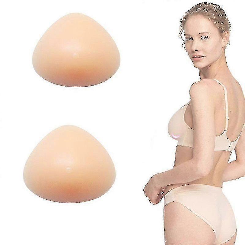 1 Pair Silicone Breast Form Triangle Mastectomy Prosthesis Bra Pad Enhancer 300g