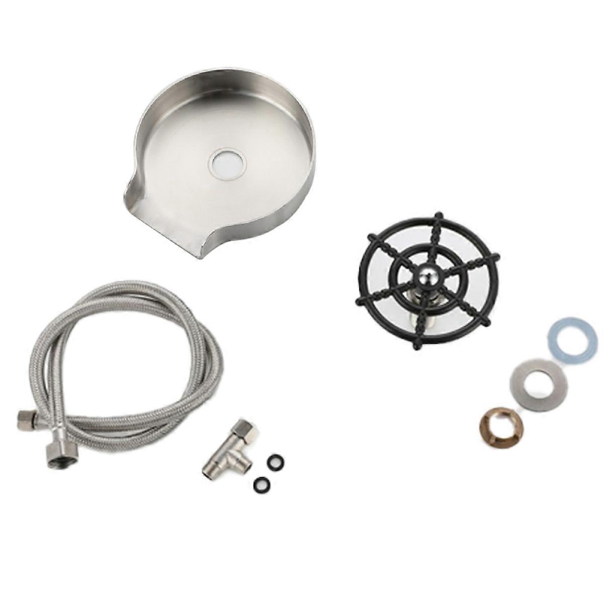 Glassköljare för diskbänk, flaskkoppsbricka med vattenpipa