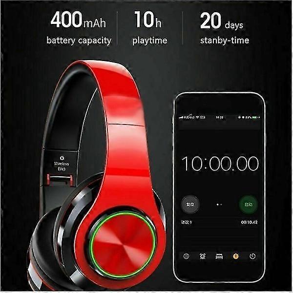 Wireless seven-color luminous subwoofer with earphones new B39 earphones foldable and pluggable earphones