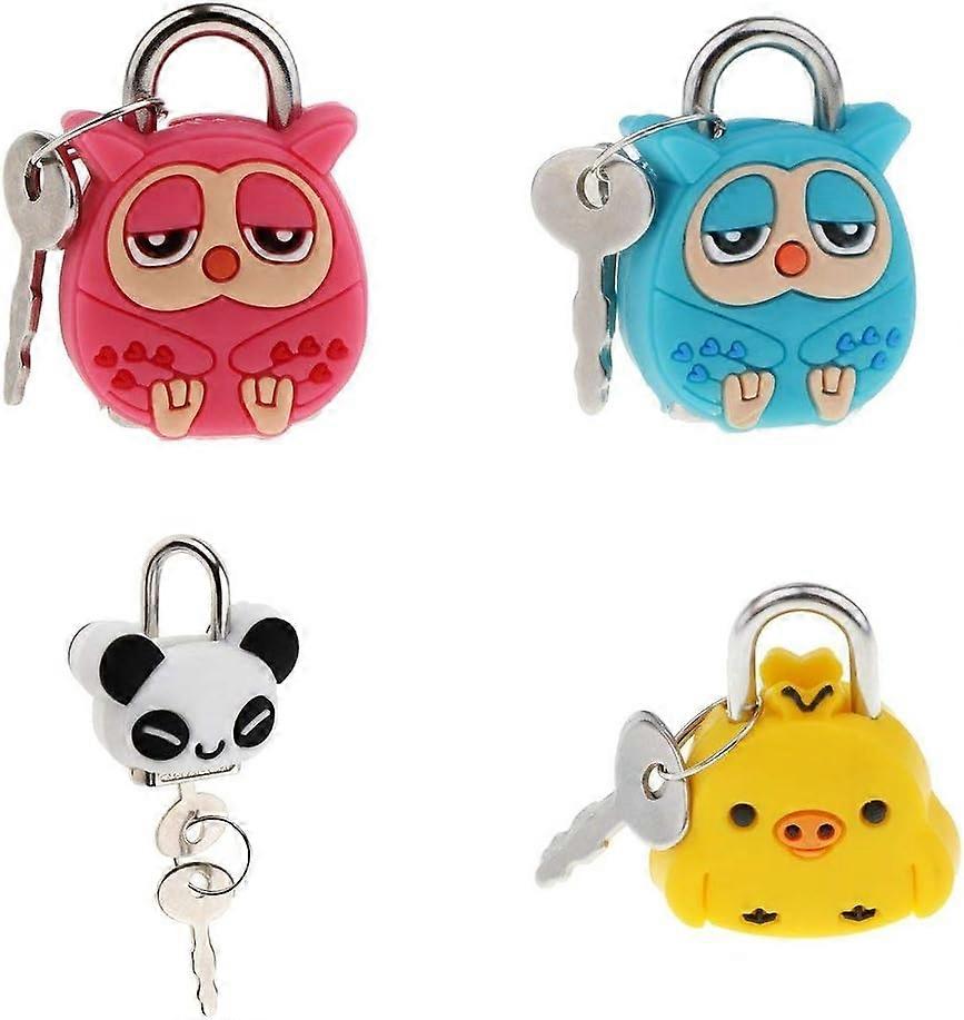4 Pcs Mini Padlock Set for Security, Durable Brass Material, Ideal for Luggage, Gym Lockers, and Travel