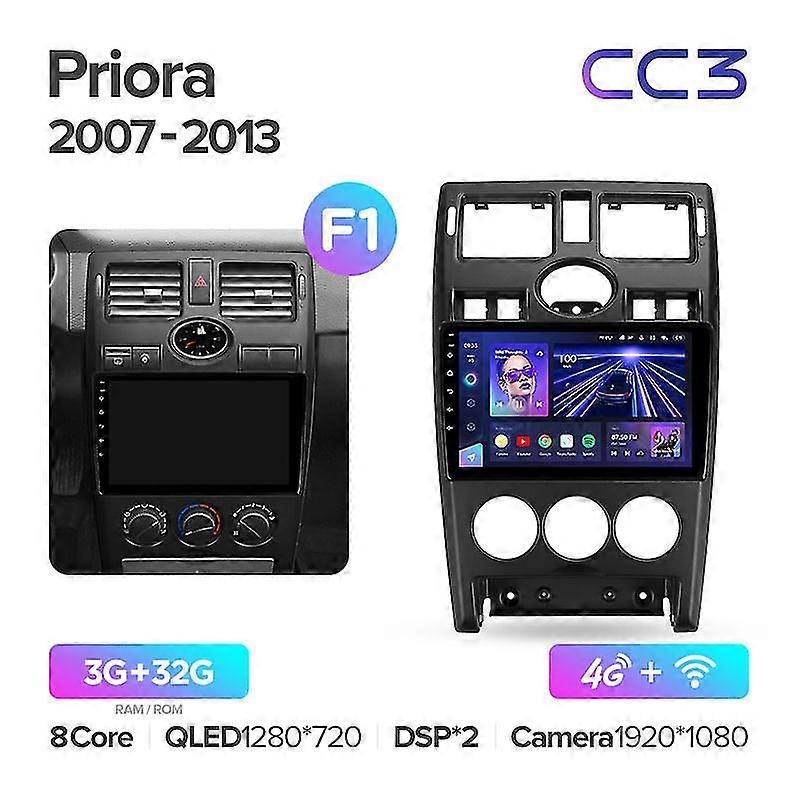 Cc3 2k Per Lada Priora I 1 2007 - 2013 Autoradio Multimedia Video Player Navigazione Stereo Gps Android 10 No 2din 2 Din Dvd
