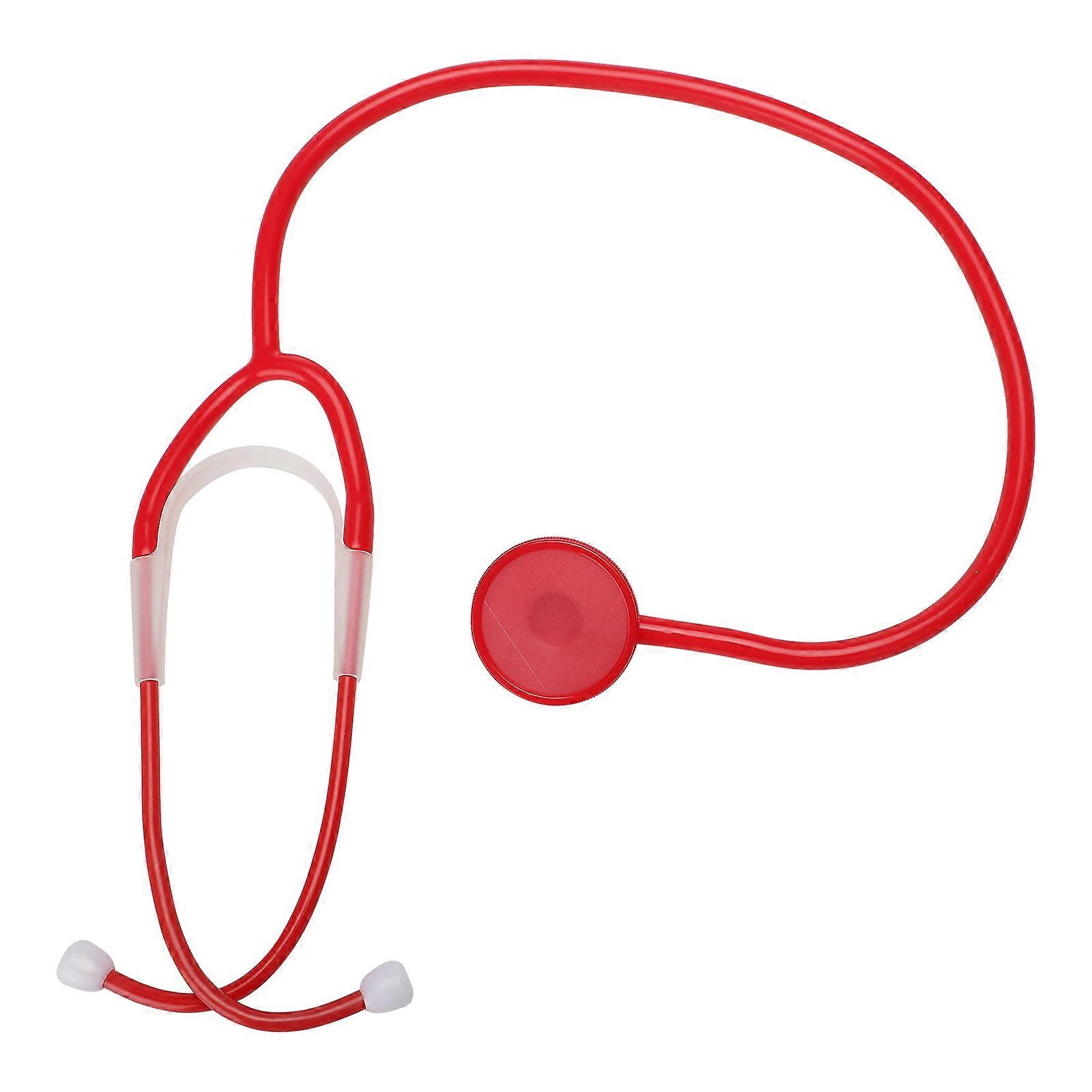 Kids Stethoscope Simulation Play Toy Real Working Nursing Stethoscope for Kids Role Play Red