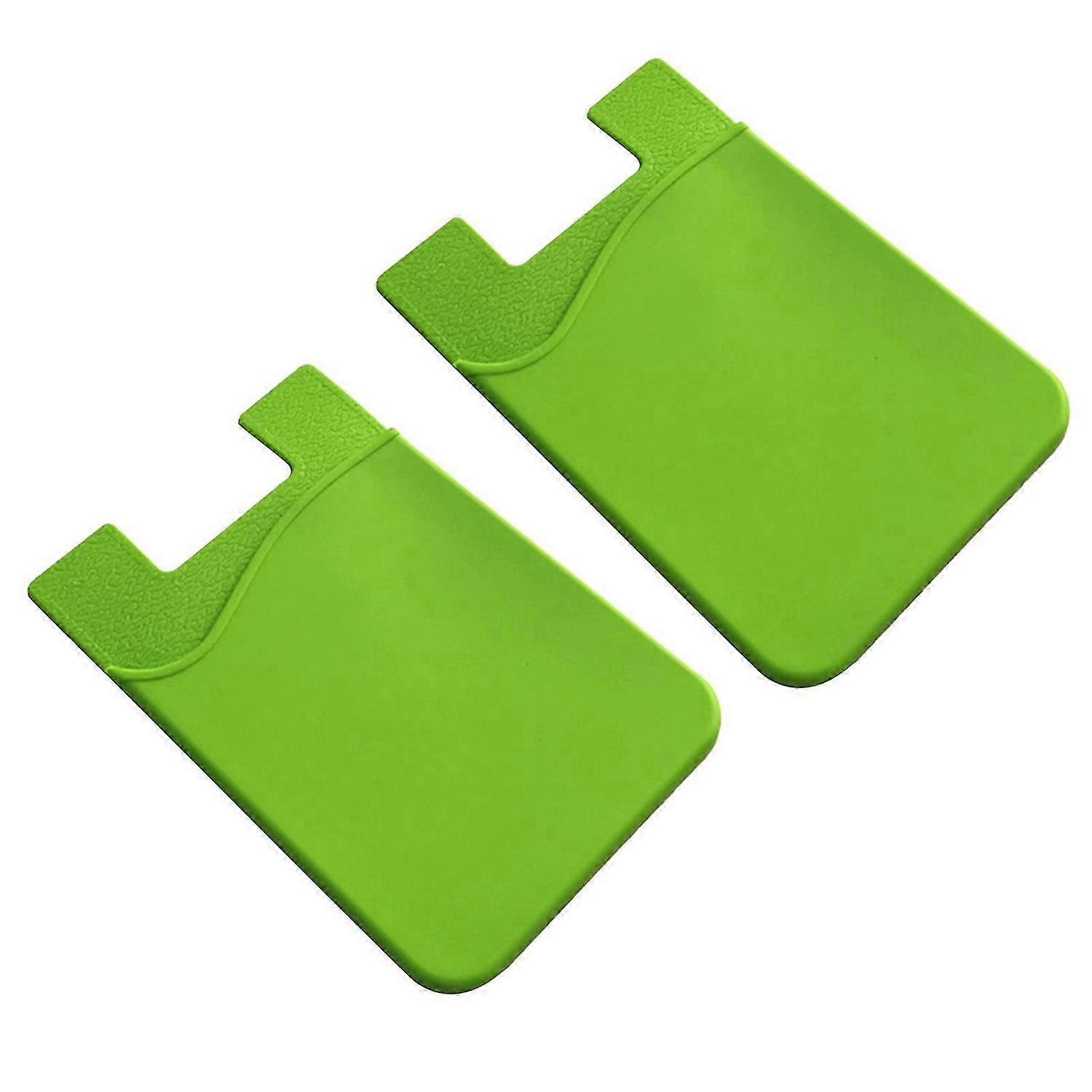 2Pcs Card Holder Single-layer Multi-function Silicone Phone Wallet for Bank Card