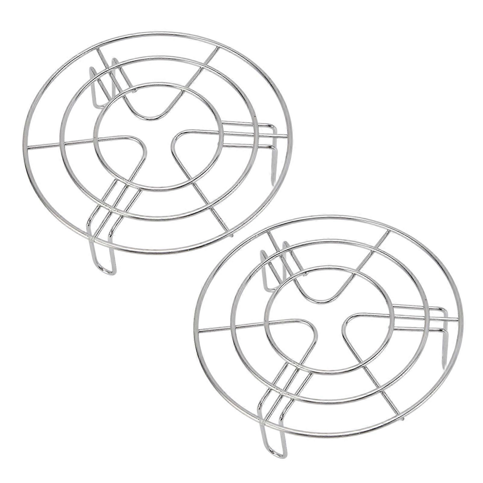 2Pcs Steamers Shelf High Temperature Resistance Easy to Clean Anti Rust High Hardness Instant Pot Trivet for Home15.5CM