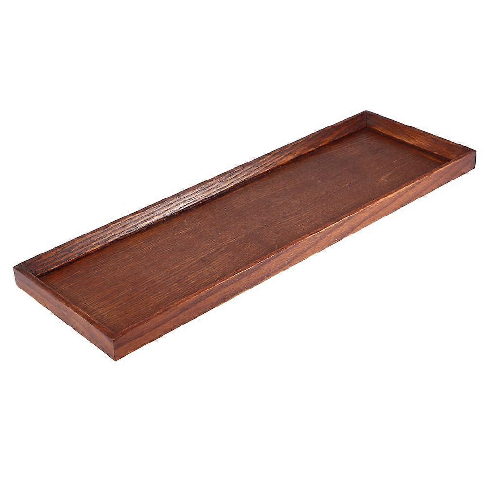 Wooden Serving Tray Plate for Tea Set, Fruits, Desserts – Rustic Home Decor, 16-Inch, Natural Wood Finish