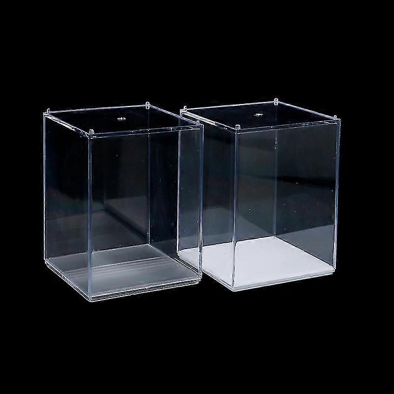 8*8*10cm Acrylic Display Case Clear Cube Box Uv Dustproof Toy Protection_Gift for G