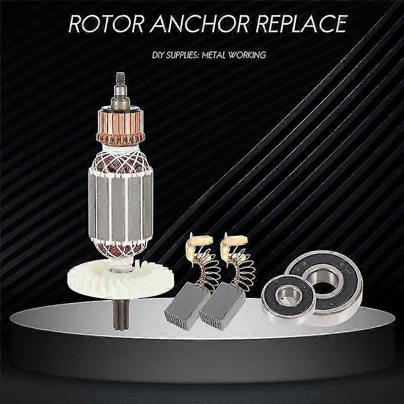220V Armature Replacement Kit for 360591E DH40MRY/M/MR/SR/FR Spline Hammer with Bearings & Brushes