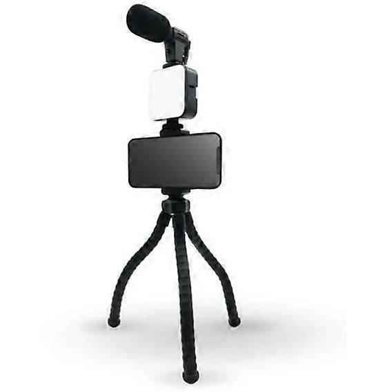 Vlogging Kit - Muvit - 4 in 1 - Microfoon - Statief - LED