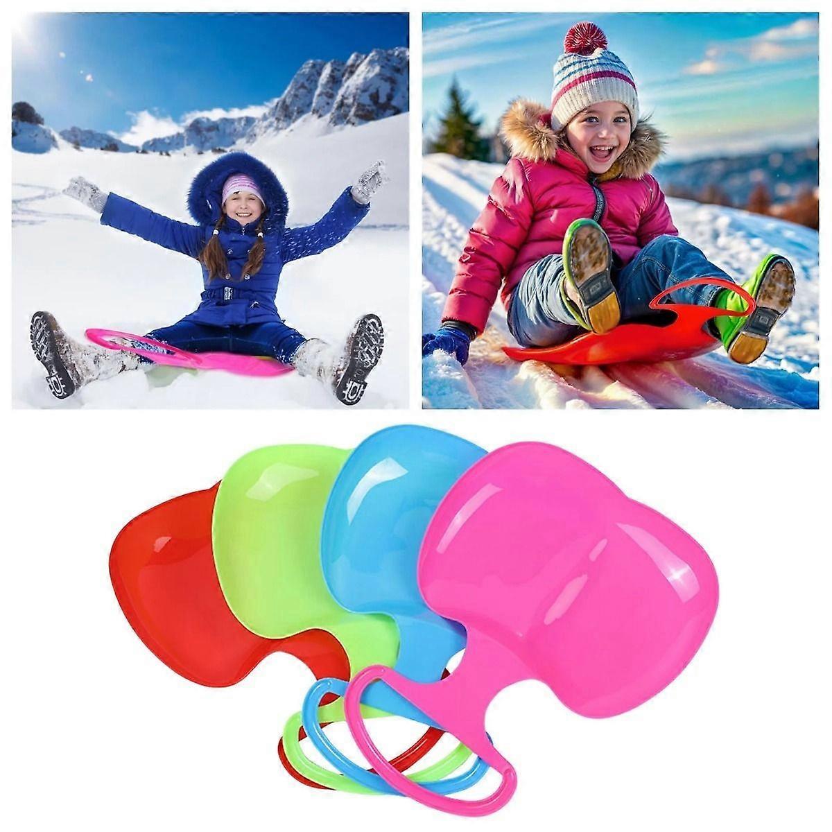 2025 New 1Pc Color Random Sliders Sledge With Handle;Children'S Slider Sledge Snow Slider Snow Racer For Tobogganing Sledging Small Shape Sliders Sled