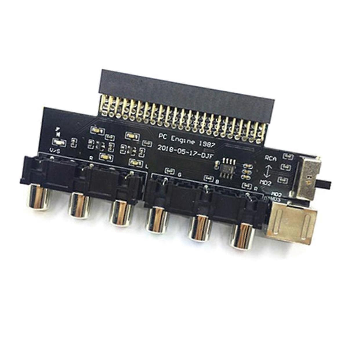 RGBS Card Video Booster RGBS Signal Output Audio Output for PC Engine Grafx for Grafx TV AC RGBS Conveter