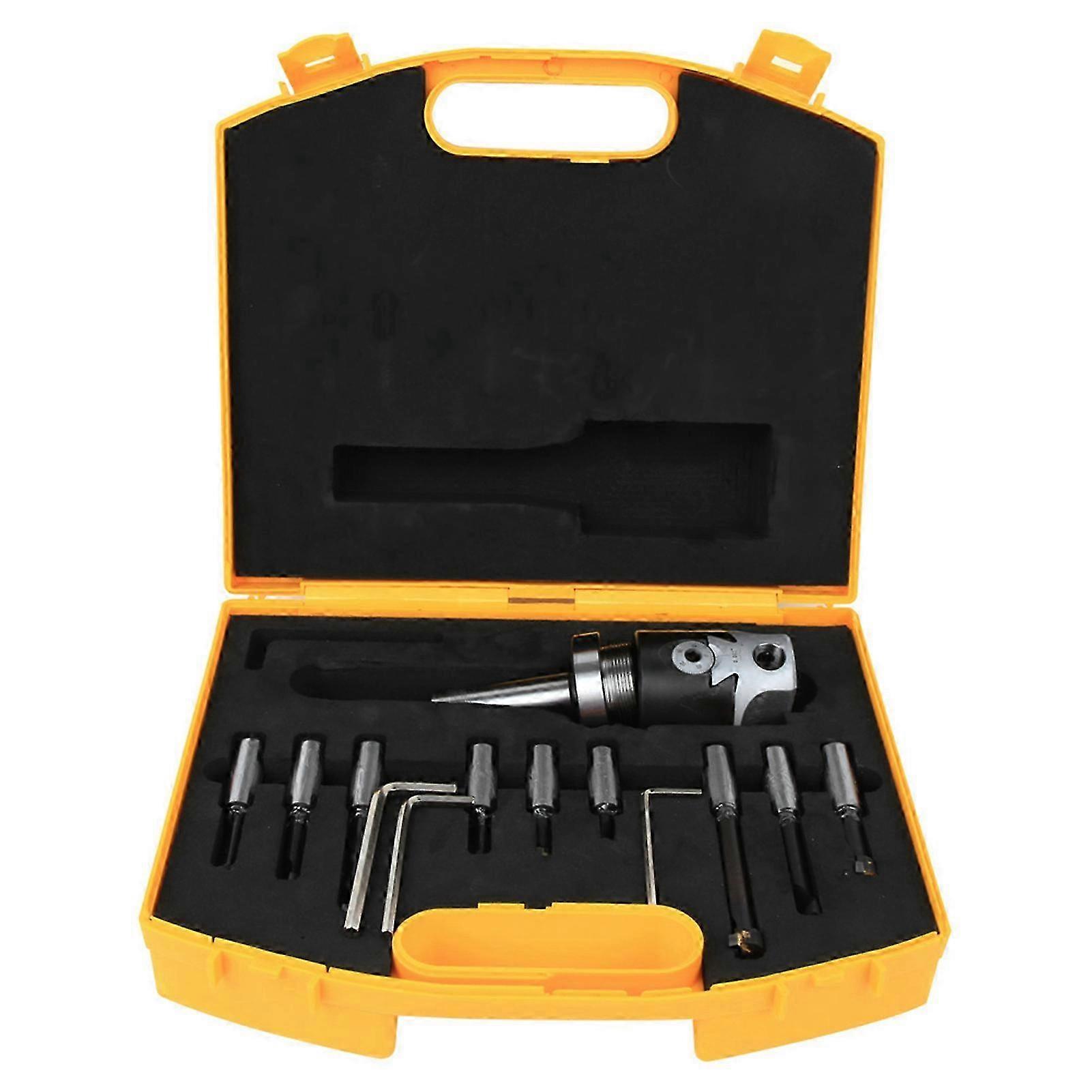 Boring Cutter Set Carbon Steel CNC Milling Tool Kits with Storage Box C20-F1-12-9PCS