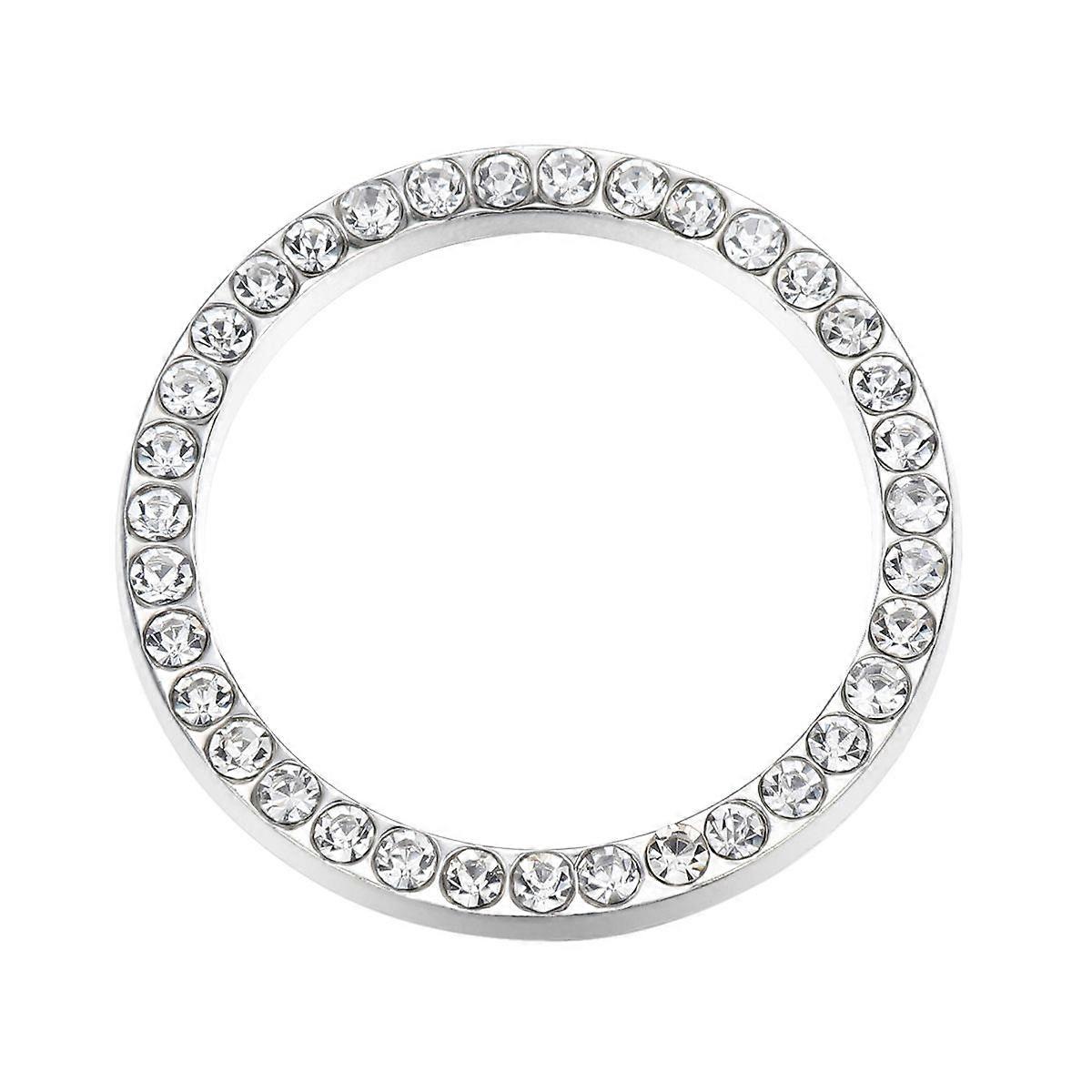 Auto Engine Start Stop Button Ring Crystal Bling Rhinestone Car Decor Accessories (White)