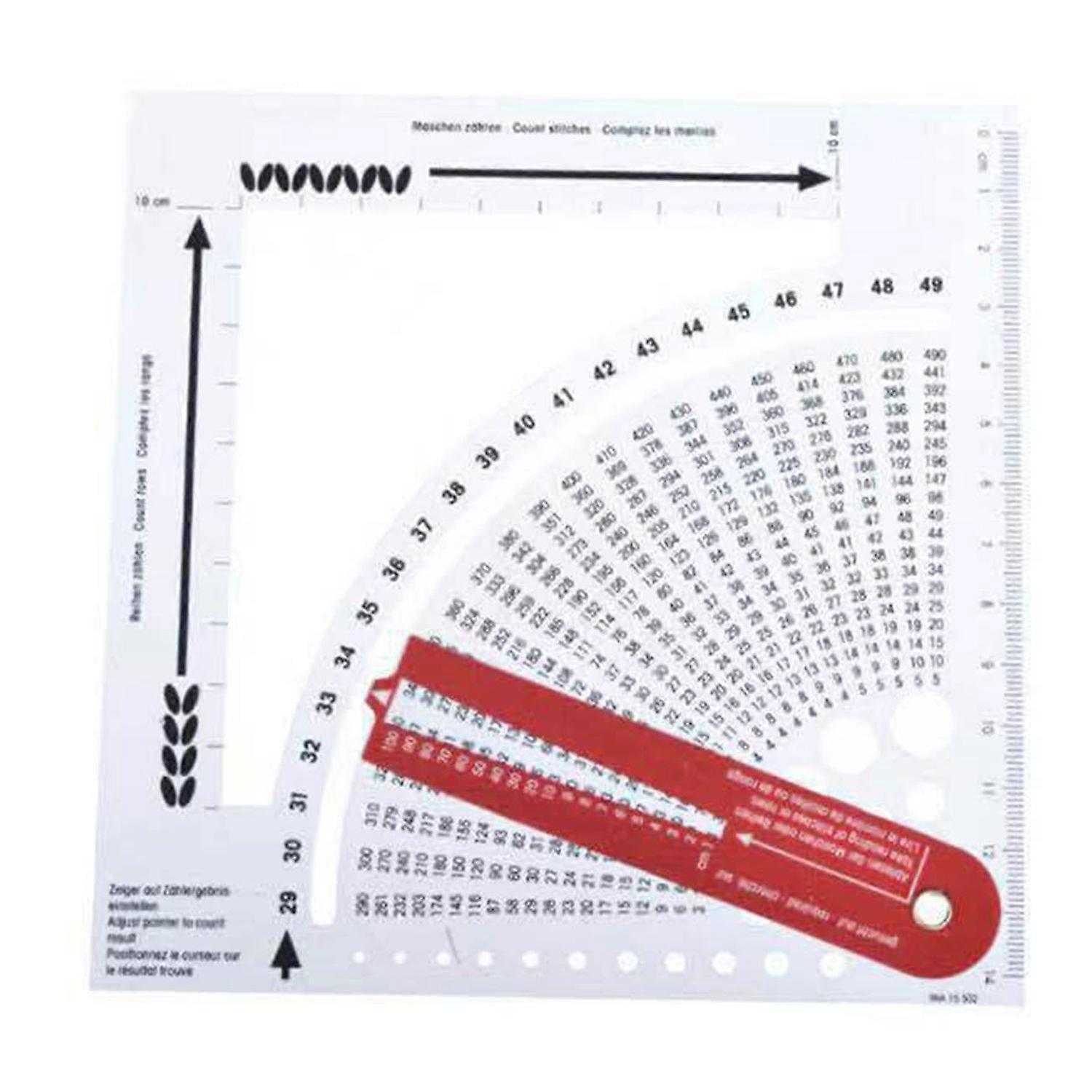 Knitting Gauge Converter Tool Multi-functional Knitting Crafts Counter Calculator Density Ruler