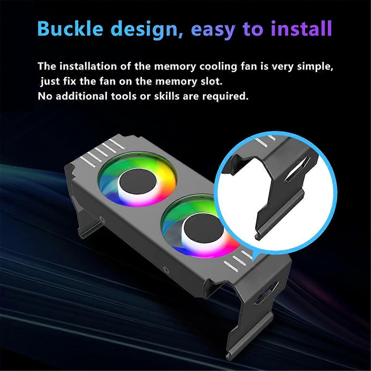 Memory Module Cooling ARGB Light Memory Cooling Cooler Radiator B