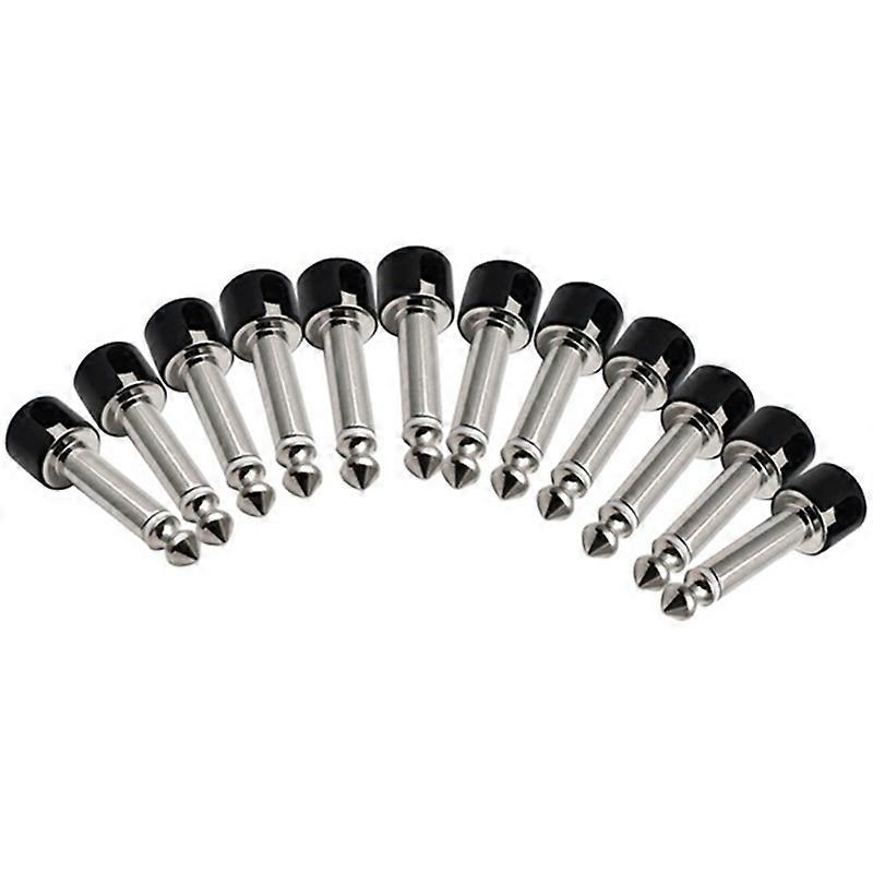 12Pcs DIY Strait Audio Solderless 6.35 Mono Plug Solder Free Plug