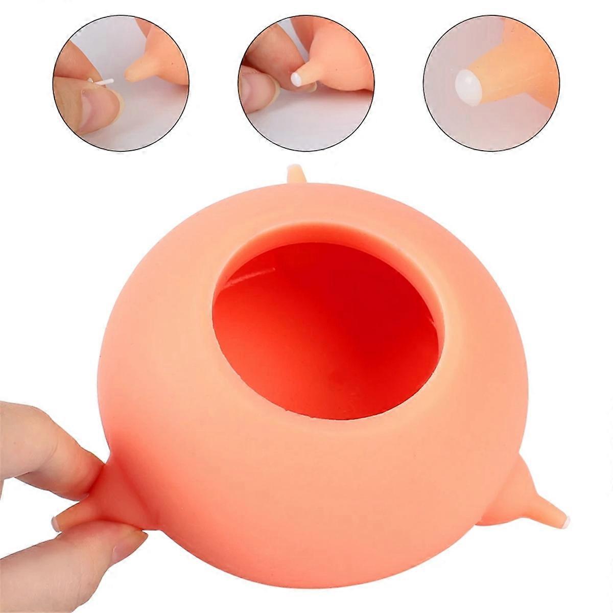 Silicone 3 Teats Simulation Nipples Pet Feeder