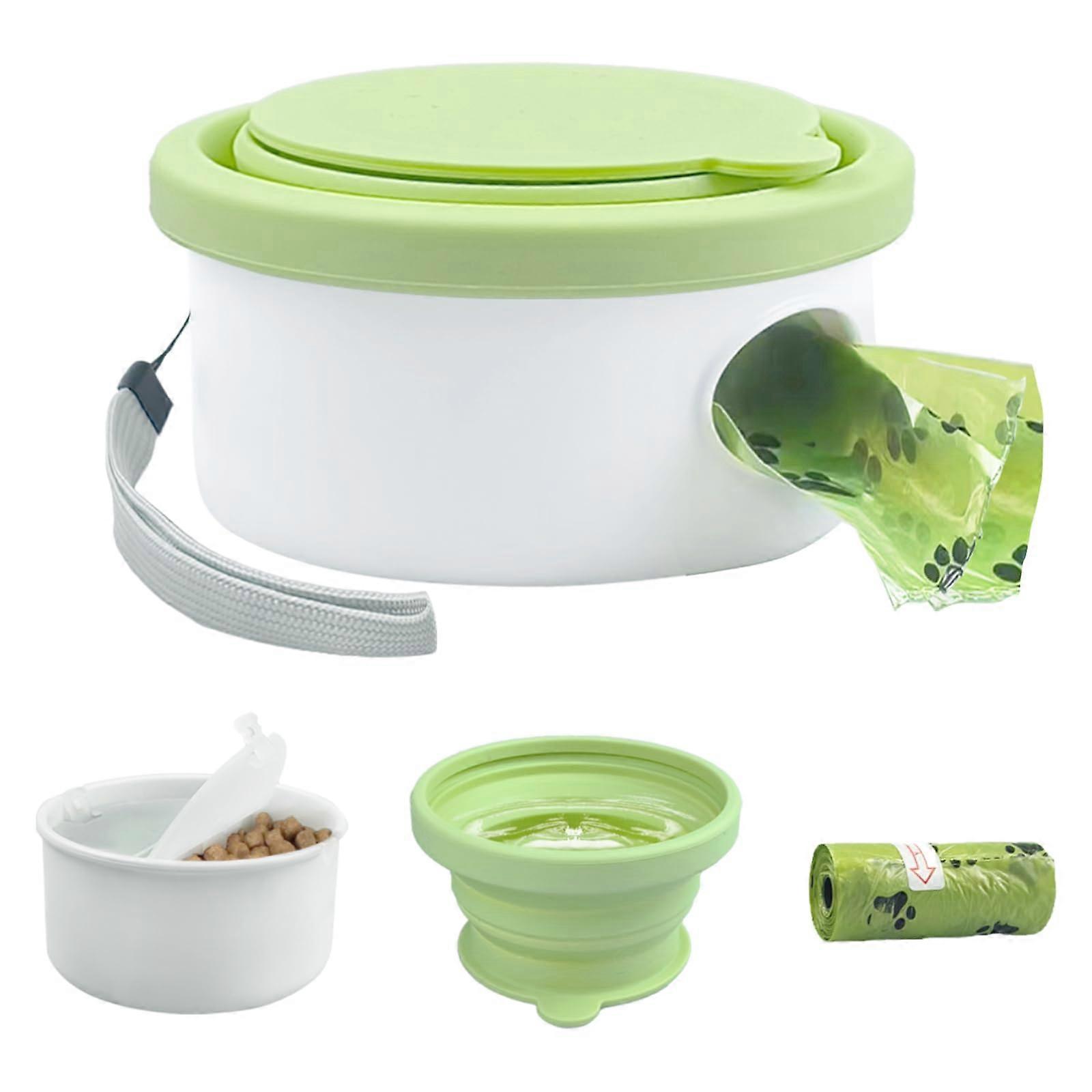 Collapsible Silicone Dog Bowls - 3 in 1 Foldable Travel and Camping Pet Feeding Set, Lightweight, Durable, Easy Clean