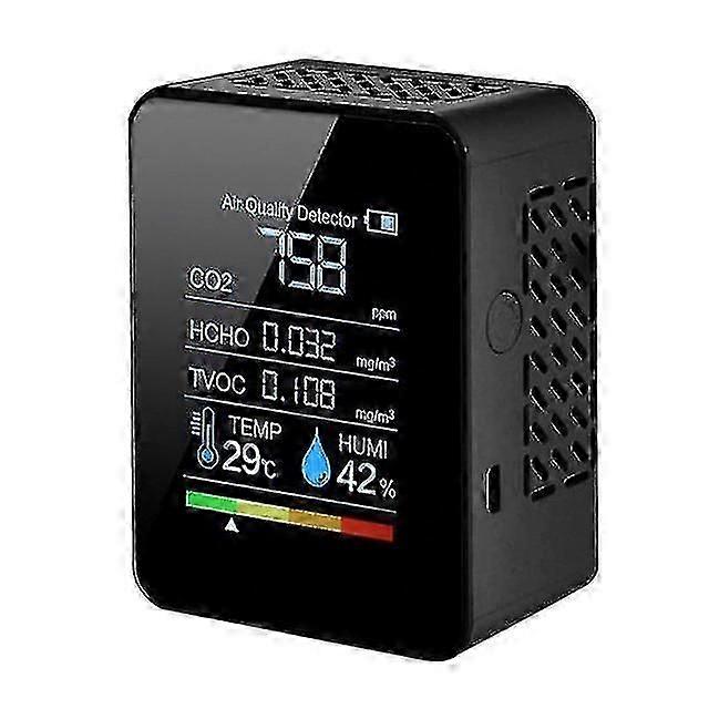 Multifunctional 5in1 Co2 Meter Digital Temperature Humidity Tester Carbon Dioxide Tvoc Hcho Detector Air Quality Monitor -gt