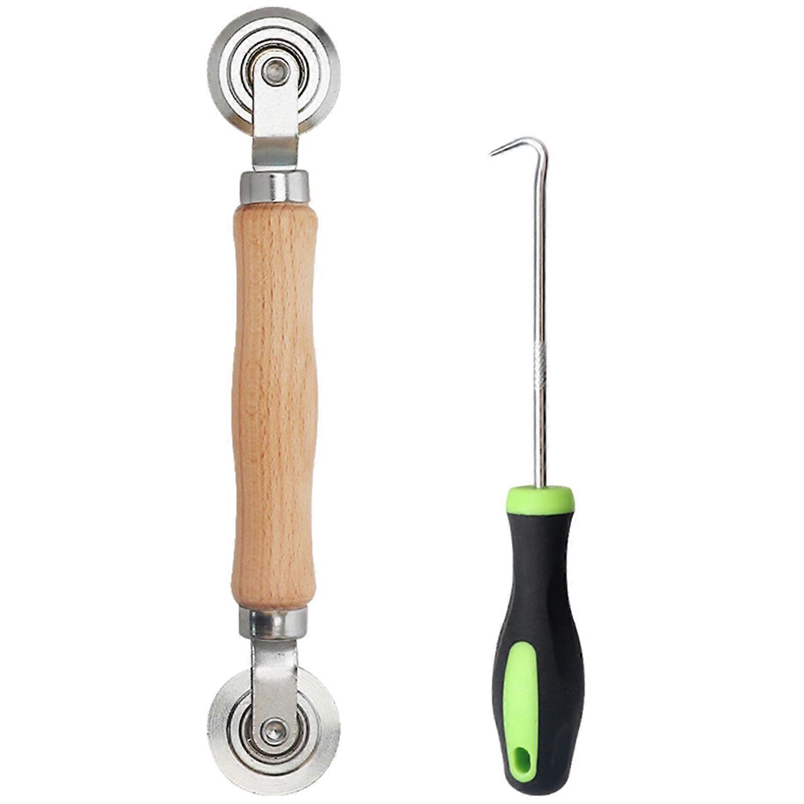 Screen Roller Tool Spline Roller Double Ended Hand Spline Roller for Installing Door & Window Screens & Repair Enduring