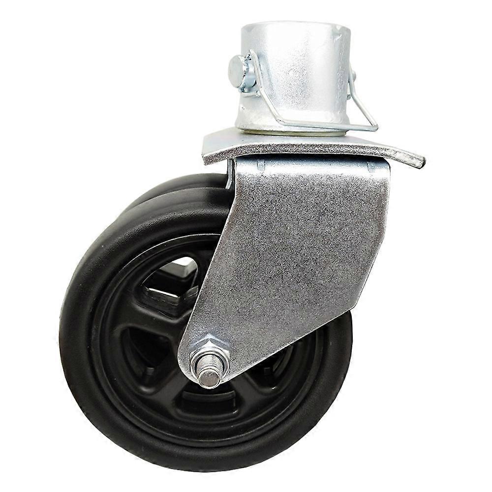 Caster Trailer Jack Wheel Replacement with Pin, Silver and Black, 2000LBS
