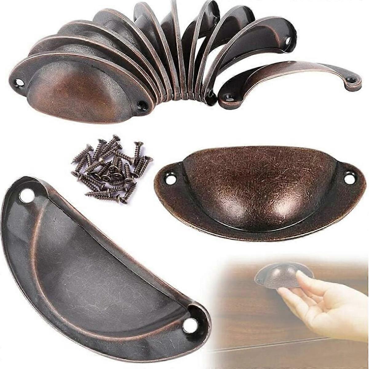 Door Drawer Pull Handle, Iron Knobs, Antique Bronze