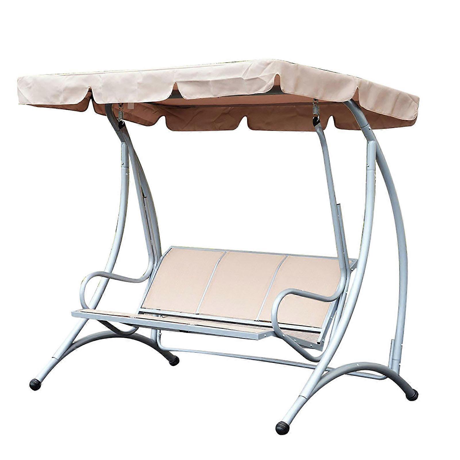 Sun-Defender Swing Cover, Waterproof Outdoor Swing Canopy Replacement, Shielding Three-Seater Swings from Rain, Dust, and UV Rays, Easy Cleanup, for